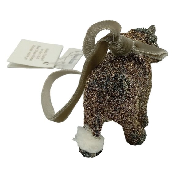 Eliot Raffit Elephant Ornament With Glass Glitter - Vintage Neiman Marcus Glitzy - Picture 5 of 10